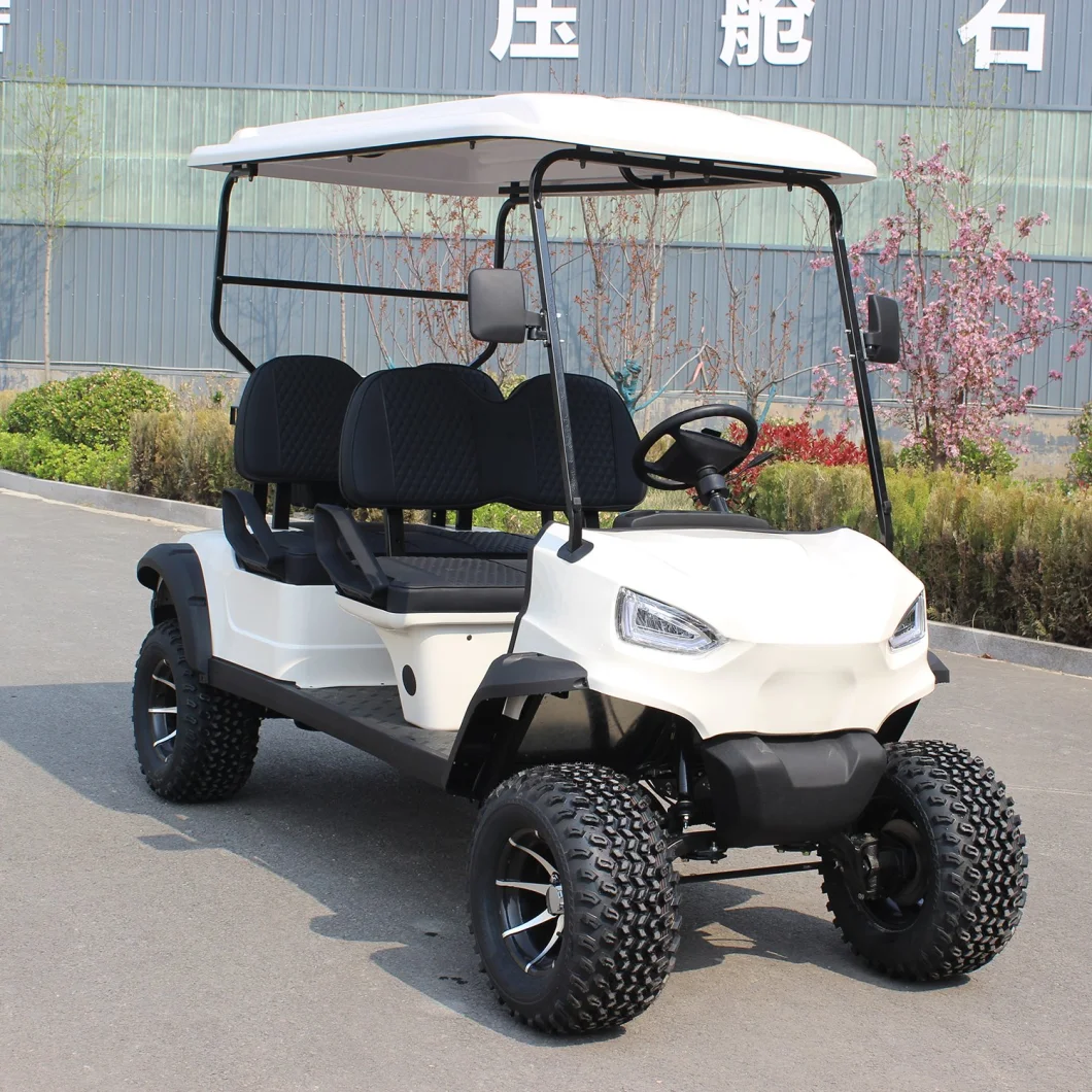 12/14inches Tyre Pmsm 5, 6, 7kw Motor 100/120km Mileage Lead Acid/Lithium Battery 48V/60V/72V 2, 4, 6, 8, 10 Seats/Seater Hunting Golf Cart/Buggy/Car, Club Car