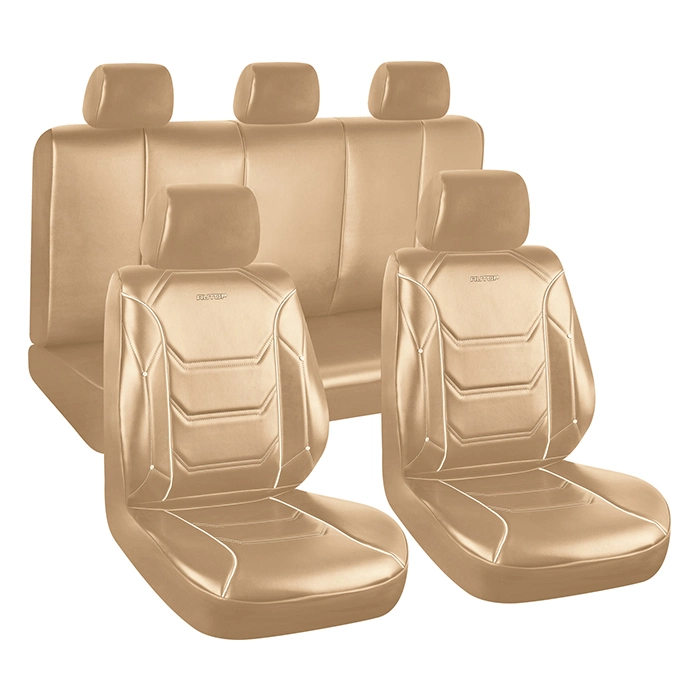 Luxury PU Leather Auto Car Seat Covers 5 Seats Full Set Universal Fit