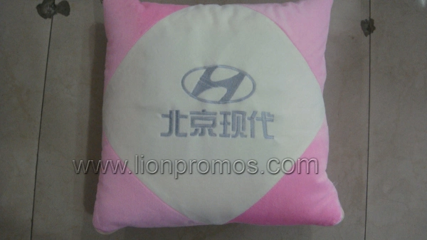 Car Logo Embroidery Promotional Gift Plush Cushion